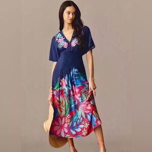 Bl^nk Anthropologie Tatiana Kaftan Dress One Size Petite NWT